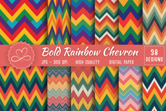 Download Bold Rainbow Chevron Pattern - Bold rainbow Collection