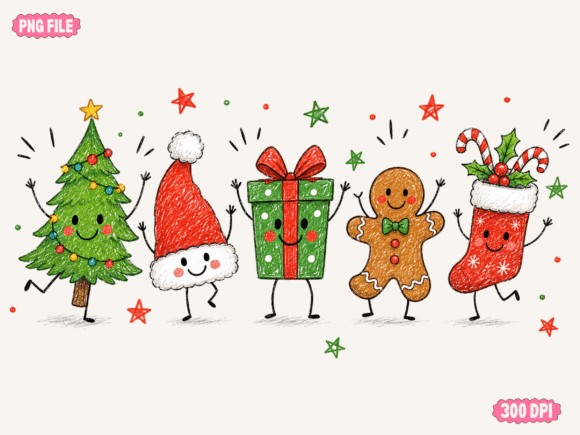 Download Christmas Cute Characters Gift Tree Png - Gift Collection