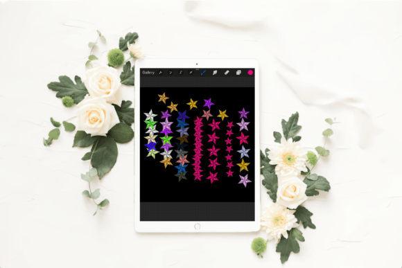 Download Ipad Metallic Stars Brush for Procreate - Premium Resources