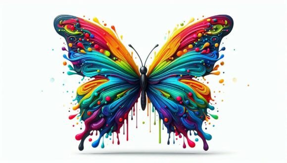 Download Bold Rainbow Butterfly - Bold rainbow Collection