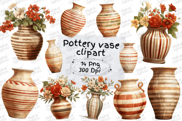 Download Pottery Vase Clipart - Premium Bundle